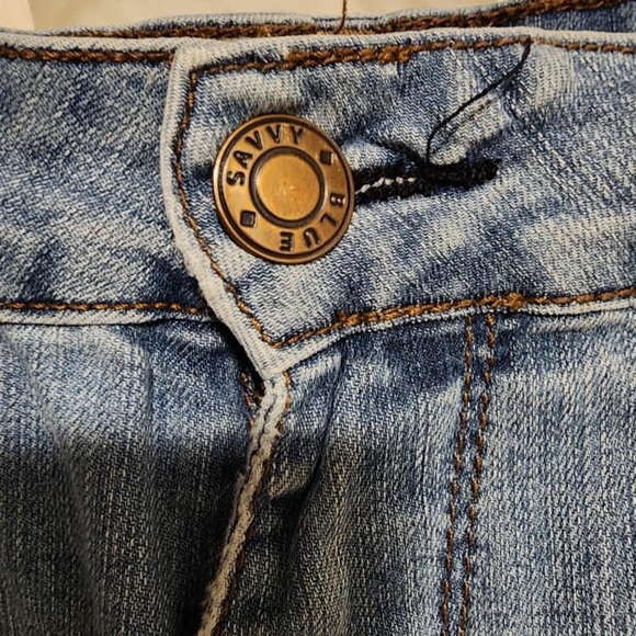 Denim Distressed Shorts - Blue Savy - Size 5/27 - Picture 13 of 14